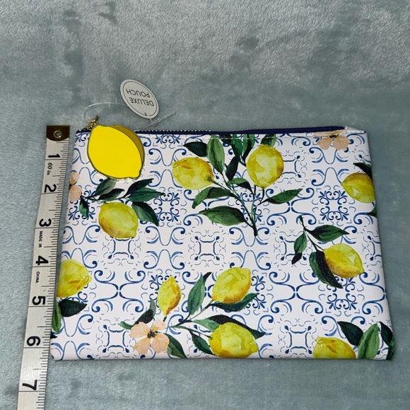 Kate Eldridge Lemon Print Deluxe Pouch - Picture 5 of 7